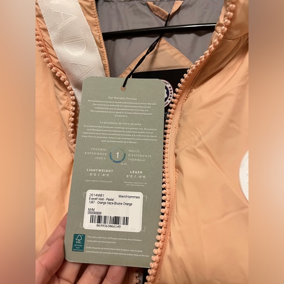 Authentic Canada Goose Everett Vest Orange Haze - Picture 6 of 6